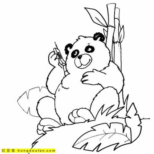 12张超萌超可爱的熊猫卡通涂色图片-红豆饭小学生简笔画大全