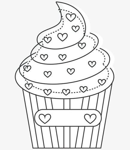图库中国儿童资源网可爱的甜品简笔画一简笔画甜品卡通黑白png素材