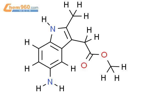 2-(5-氨基-2-甲基-1h-吲哚-3-基)乙酸甲酯结构式图片
