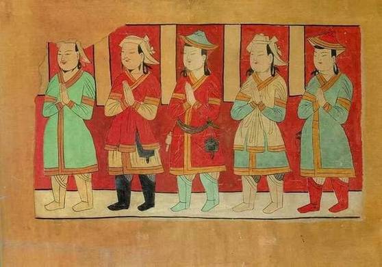 8世纪中叶,东,西突厥汗国相继灭亡,其后裔部分融入了其他民族之中.