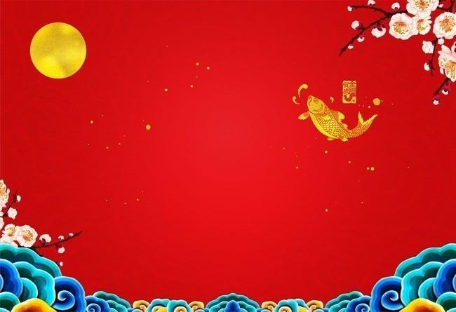 喜庆中国风红色背景图片