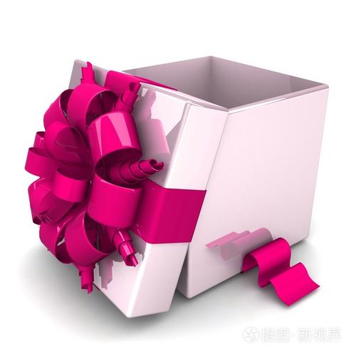 打开礼品盒,用粉红色的丝带,像一件礼物