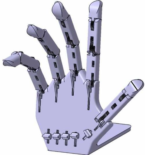 机械手掌3d模型图纸下载_catia素材_机器人和机械手