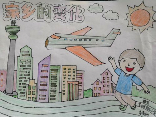"家乡巨变"儿童画---绛县第三实验小学