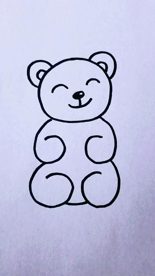 简笔画#数字6画小熊