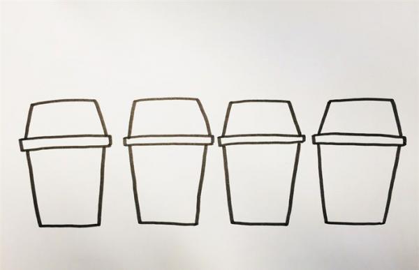 四个分类垃圾桶怎么画_日常用品简笔画_简笔画大全