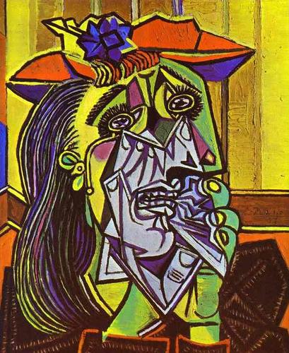 "哭泣的女人", 油 通过 pablo picasso (1881-1973, france)
