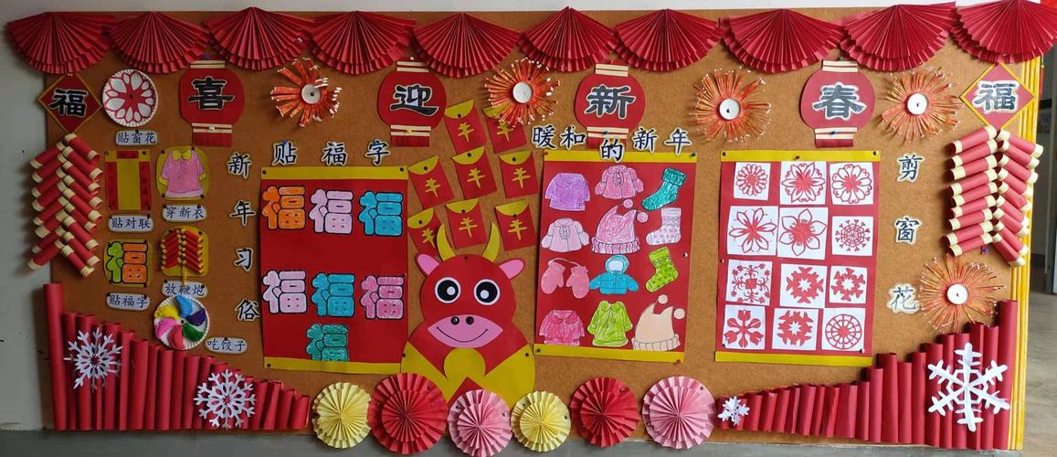柯渡镇中心幼儿园"庆元旦 迎新年"主题墙创设评比活动