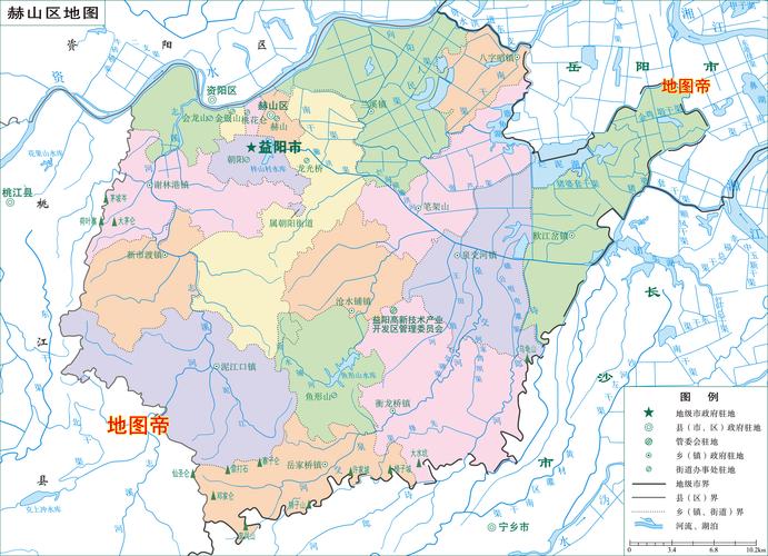 湖南益阳市高清地图有中国唯一人工围筑而成的县