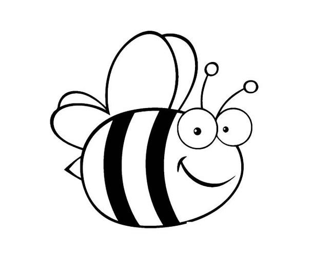 蜜蜂简笔画可爱胖胖的蜜蜂简笔画图片
