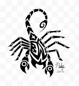 蝎子的纹身照片