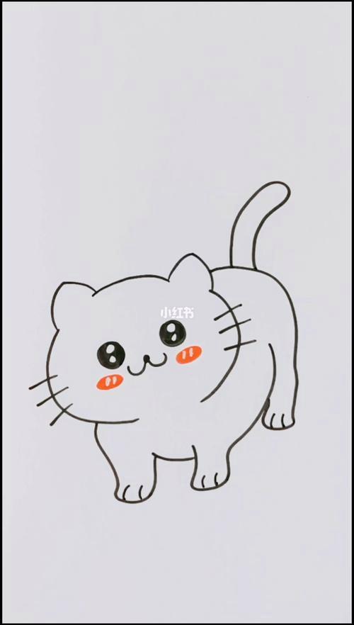 可爱小猫咪猫咪简笔画可可爱爱小猫咪文化绘画