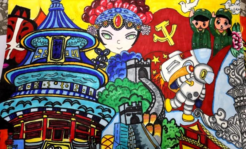 谯城区皖博学校举行"党是阳光我是苗"主题绘画比赛