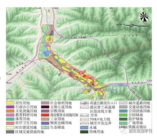 图3 甘肃省会宁县城市总体规划——县城规划图3.4.