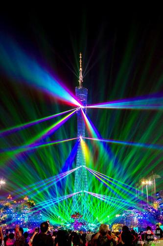 广州塔的灯光—2017广州国际灯光节