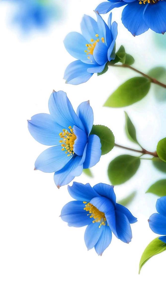 淡蓝色鲜花,淡雅清新