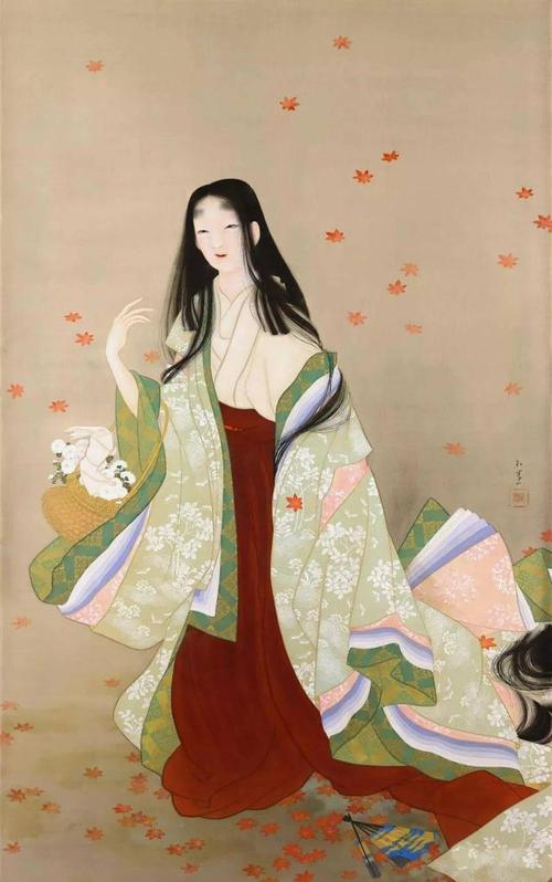 上村松园是明治,大正,昭和时期十分活跃的女画家,她以日本画的传统