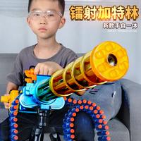 黄金加特林软弹电动连发儿童玩具m249机关仿真重机枪