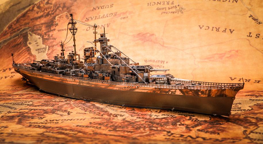 二战德国俾斯麦战列舰蚀刻片拼装模型