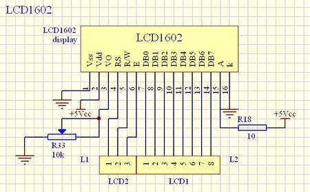 lcd1602 16引脚图,特别是15跟16引脚,怎么接,求确切图.
