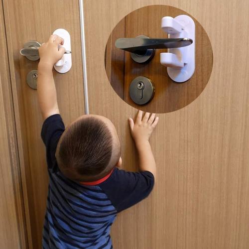 防开门扣儿童扣锁安全锁免粘贴儿童门把手安全锁宝宝卧室门卫生间防护