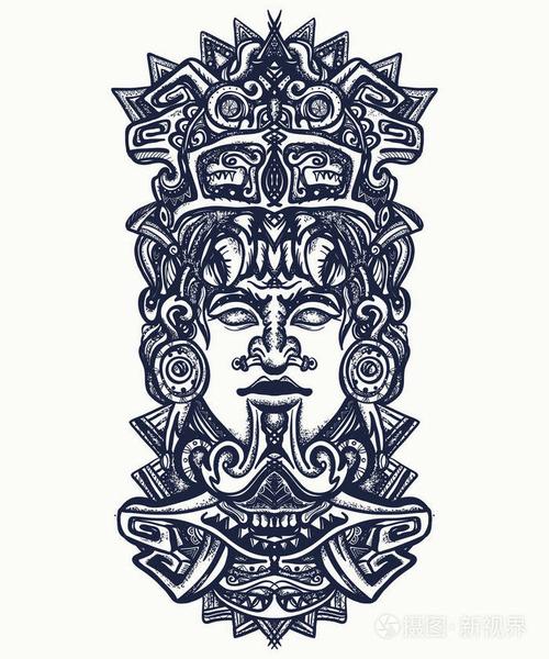 古阿兹特克图腾, 墨西哥神.古老的玛雅文明.