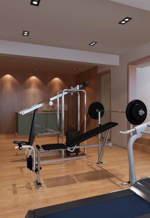 300平米现代简约健身房装修效果图