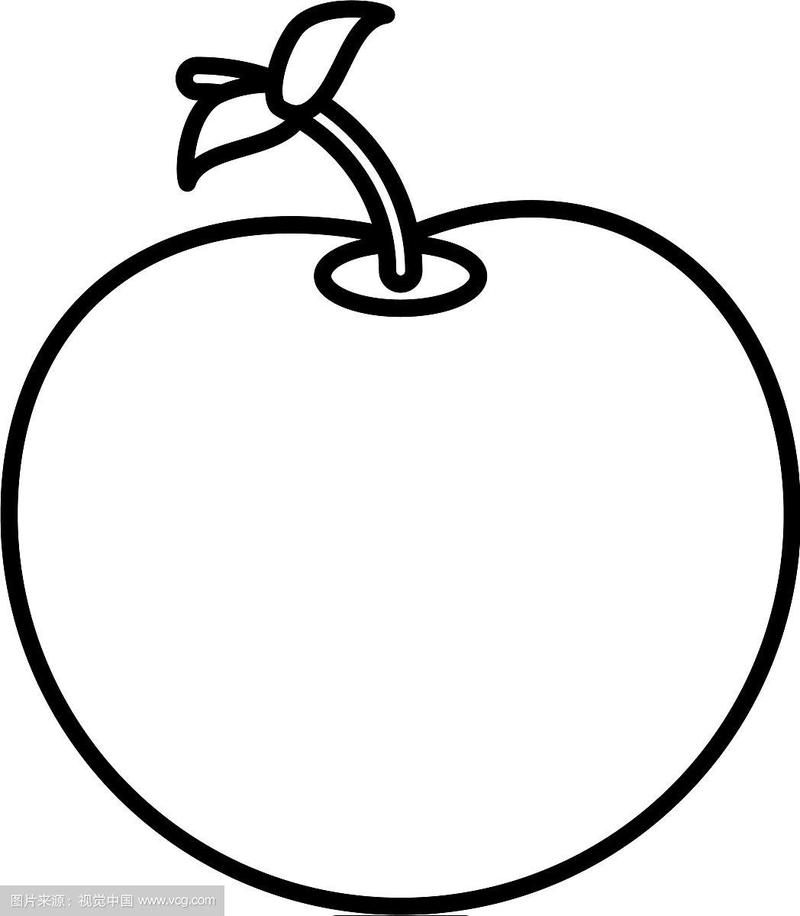 苹果水果健康轮廓