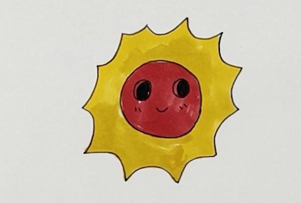 太阳简笔画怎么画太阳的简笔画步骤图解教程