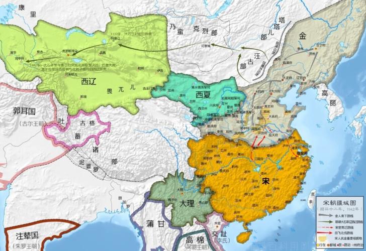 1142年金朝疆域范围图