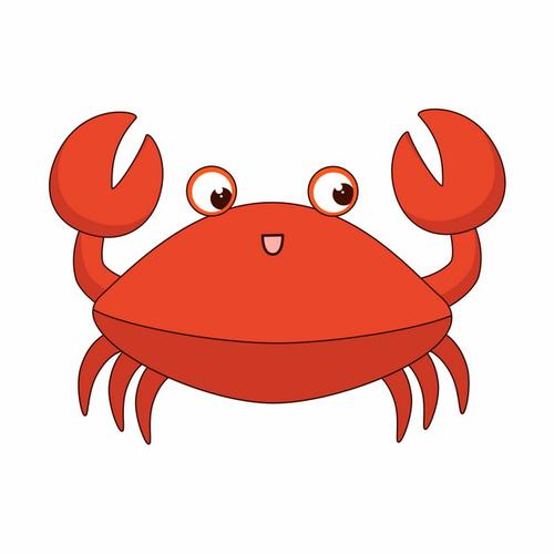 可爱的红色卡通螃蟹538598图片素材