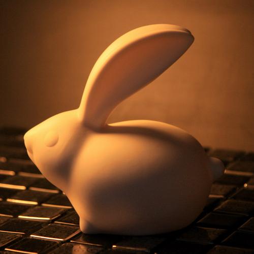高档陶瓷兔子 素瓷兔子 吉祥如意瓷器兔子摆件