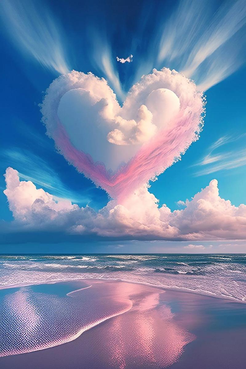 好看的粉色爱心云  应该分享给谁#治愈系风景 #云朵 #爱心 - 抖音