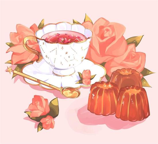 甜食控狂喜18张美食系列甜品插画