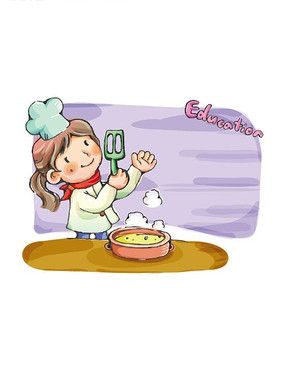 厨师小卡通矢量人物插画