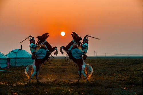 美丽的锡林郭勒大草原,奔腾的蒙古马