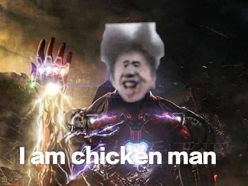 蔡徐坤版钢铁侠:i am chicken man - diy斗图表情 - diydoutu.com