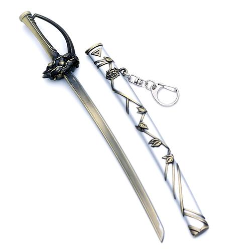 安迷修玫瑰骑士金属模型刀玩具 合金武器摆件22cm