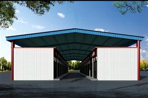 单层彩钢大棚 钢筋棚 汽修厂房 菜市场大棚 钢结构网架轻钢结构!