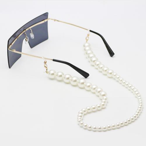 热卖女士珍珠串珠眼镜链太阳镜持有人表带挂绳项链眼镜