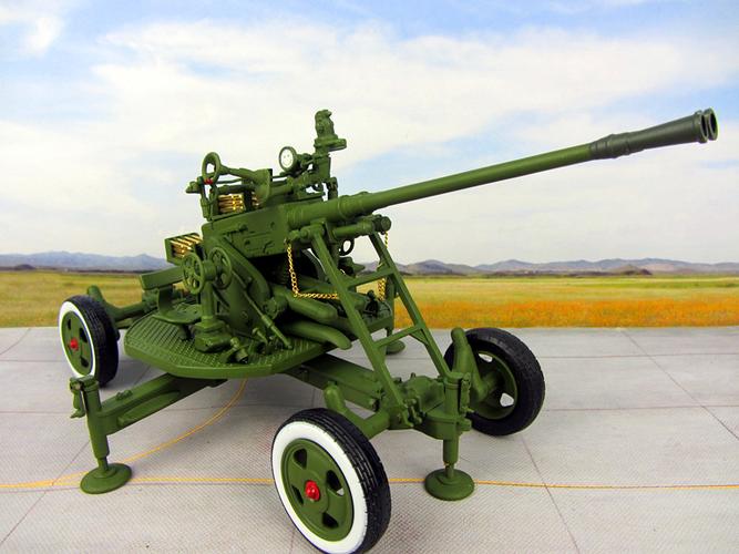 70周年阅兵纪念37高炮模型65式双37毫米高射炮成品合金模型 1:18