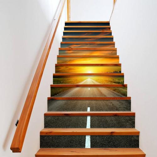 创意家居楼梯走廊台阶装饰3d墙贴地砖贴可定制墙贴