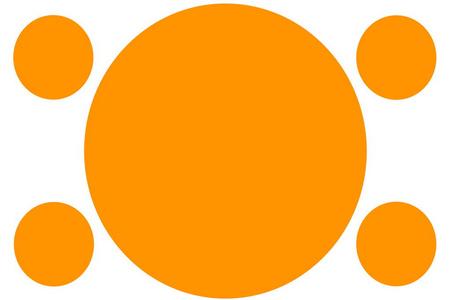 标签企业产品圆形彩色横幅-橙色圆圈.