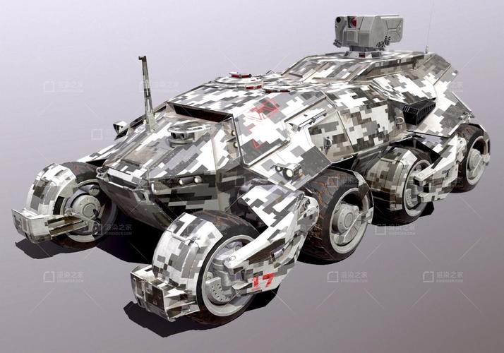 科幻军事装甲车次时代未来科技装甲车辆3d模型