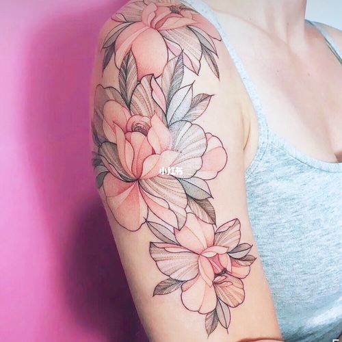 tattoo91适合女生的纹身图分享 #素花纹身 一直觉得素花纹身超好看