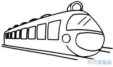 第2页卡通和谐号列车简笔画线条手绘火车行驶中的简笔画和谐号儿童简