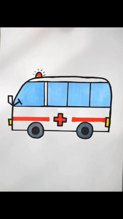 教你简单画救护车01你学会了吗画画创意简笔画简笔画