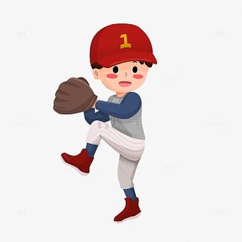 亚运会棒球项目投球运动员psdpng卡通可爱中秋节兔子玉兔月饼手绘套图