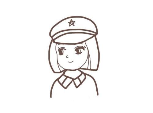 的简笔画国庆节女兵简笔画特种兵军人简笔画女兵简笔画卡通我是女汉子
