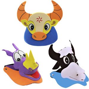 小牛帽子大角牛头饰动物水牛奶牛头套面具幼儿园表演道具儿童卡通